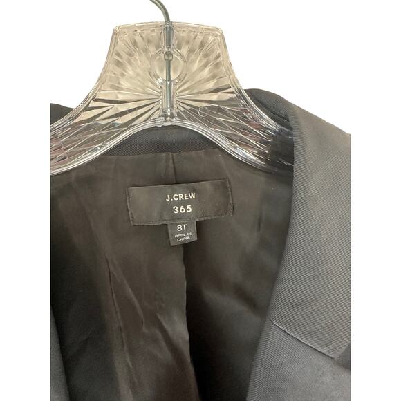 J.Crew 365 Black Preppy Academia Double Breasted Jacket Blazer Size 8 Tall - Picture 3 of 13